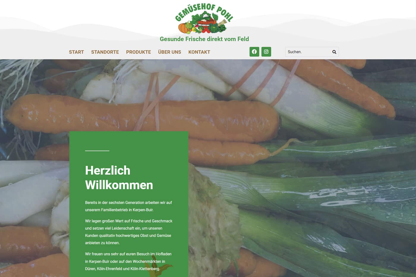 Webseite Gemüsehof Pohl