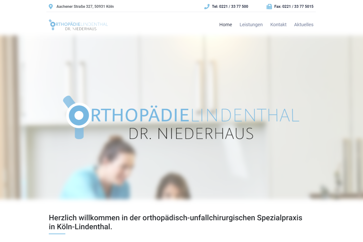Screenshot Orthopädie Lindenthal